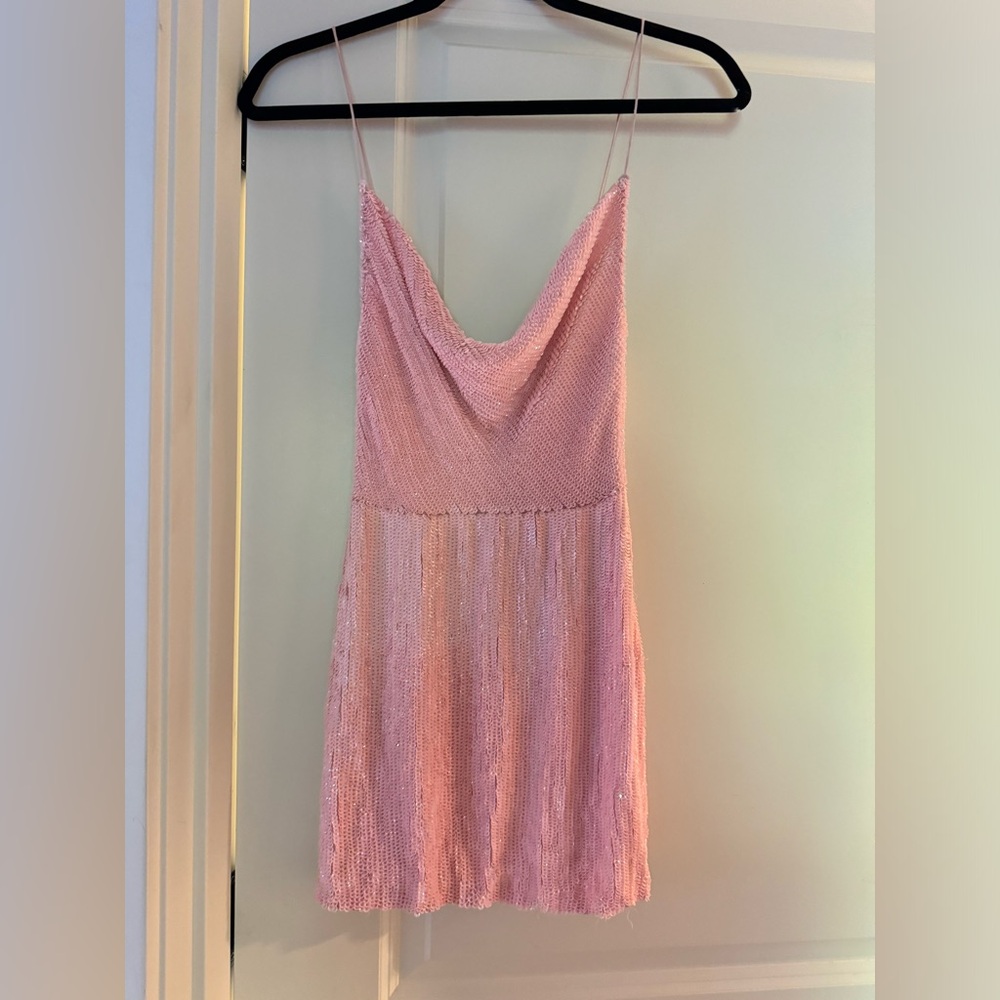 RETROFETE NWT pink sequin mini size small